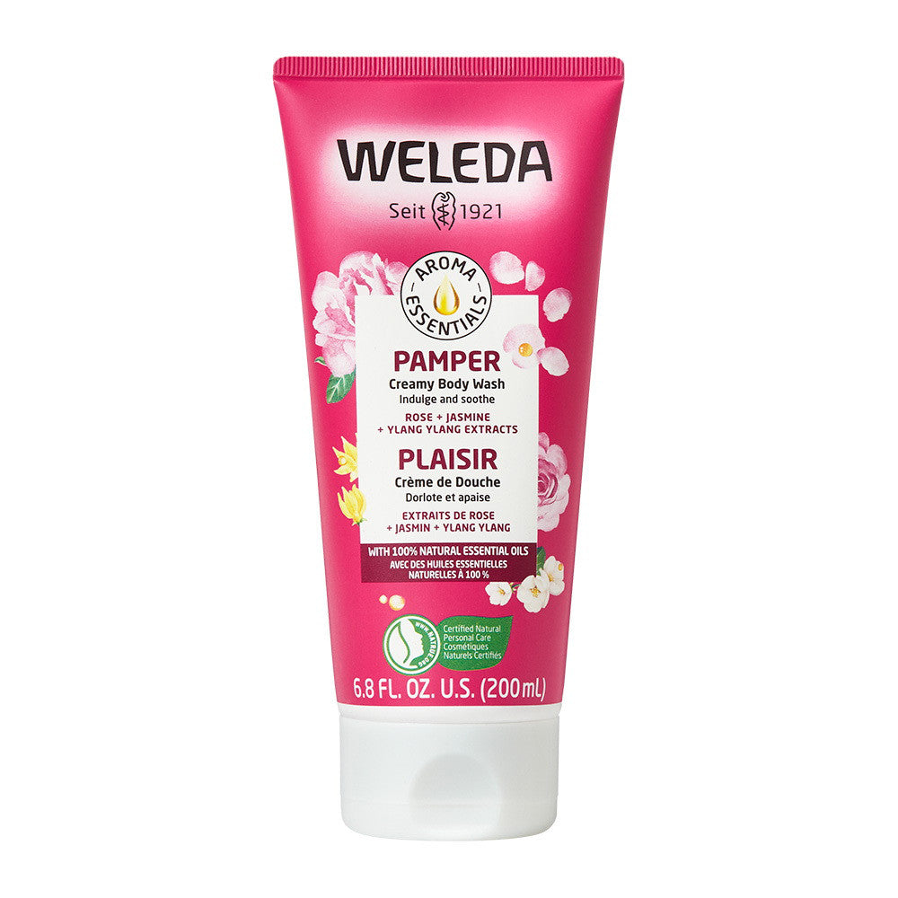 Weleda Aroma Essentials Pamper Body Wash, Rose, 6.8 Oz